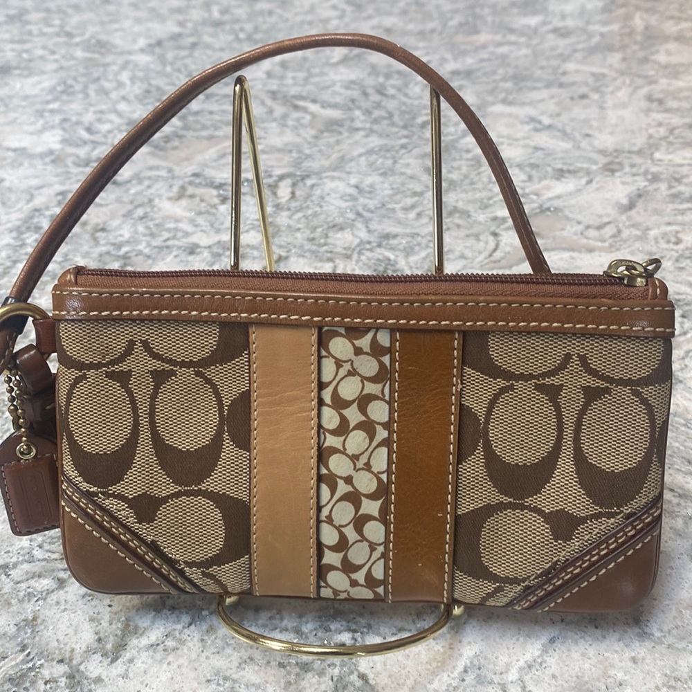 Coach signature wristlet